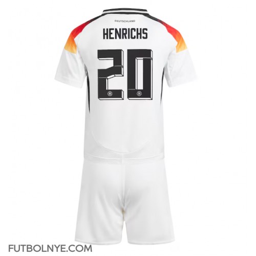 Camiseta Alemania Benjamin Henrichs #20 Primera Equipación para niños Eurocopa 2024 manga corta (+ pantalones cortos)